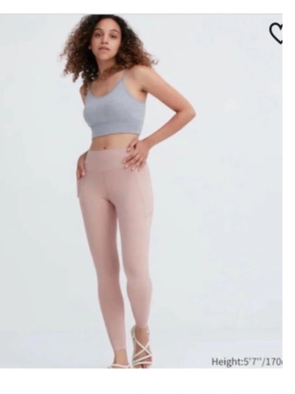 Uniqlo Airism Pocket Leggings Pink Rose Small
